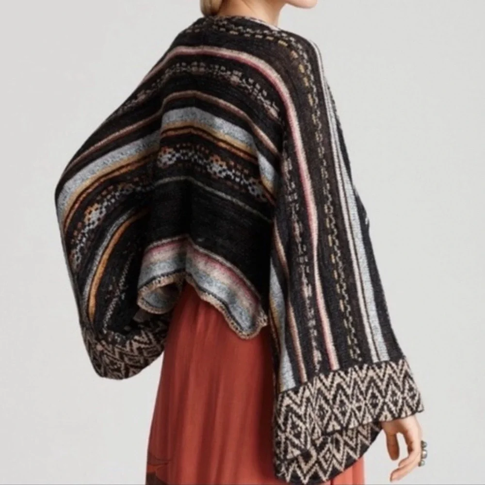 Free People Nopal Kaftan Cropped Cardigan Bell Sleeve Boho Southwestern XS